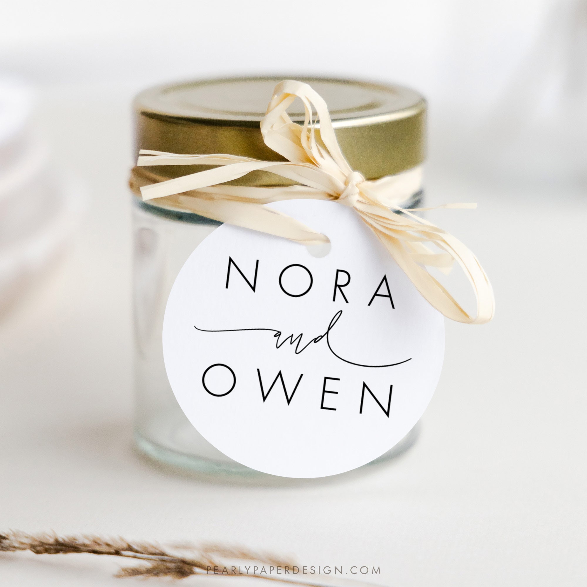 Printable Favor Tag Template Modern Wedding Tag Templett - Etsy