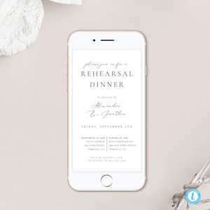 Rehearsal Dinner Evite Template Download Digital Rehearsal Dinner Invite Electronic Invitation Templett 10 image 1