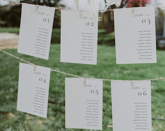 Elegant Seating Chart Template, Printable table cards Seating Plan, Wedding Seating Chart Cards, Templett #ISSA
