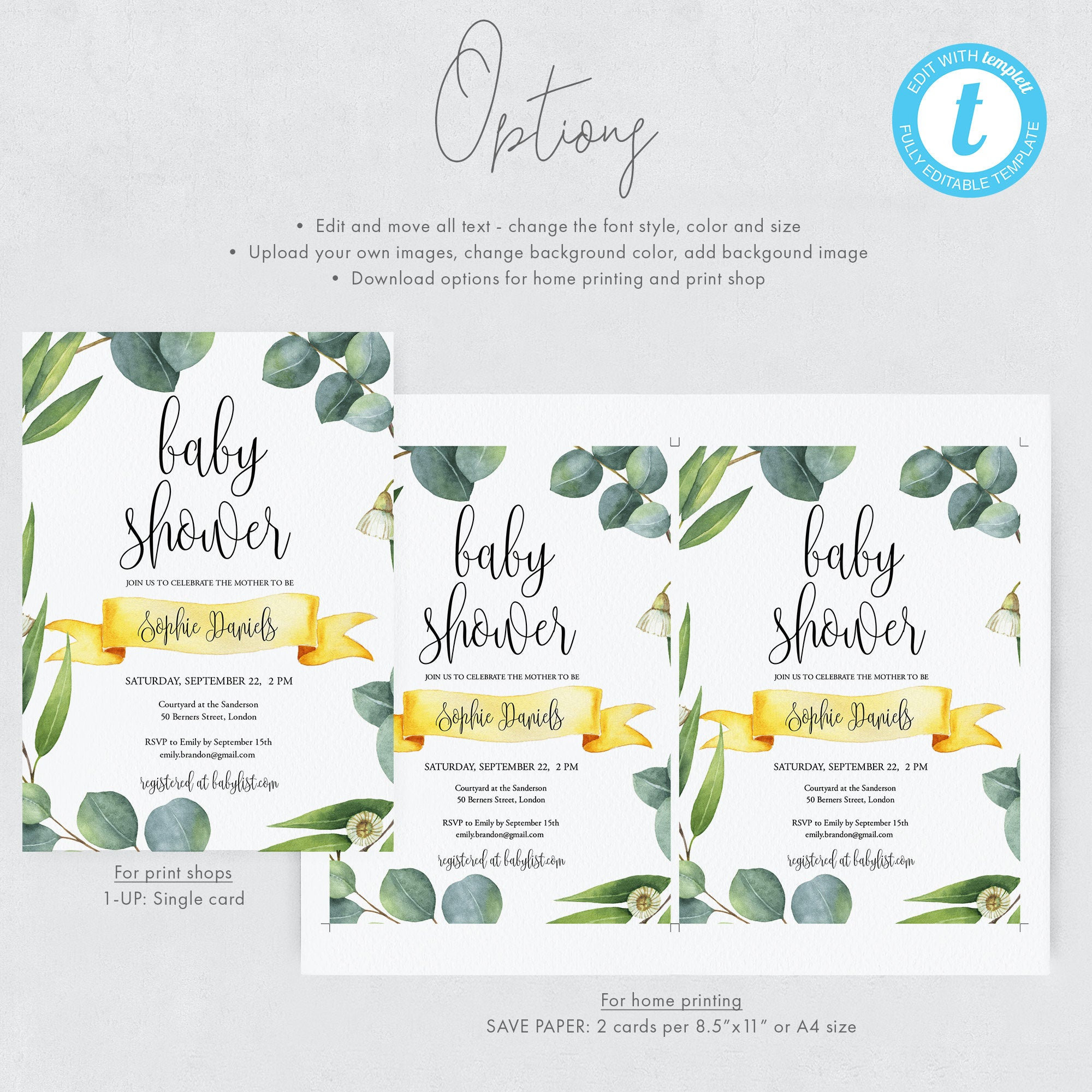 Baby Shower Template Baby Shower Invite Invitation Template Etsy