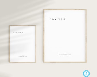Minimalist Wedding Favors Sign Template Download Modern Editable Favor Sign Printable Sign Wedding Sign Please take One Templett 21