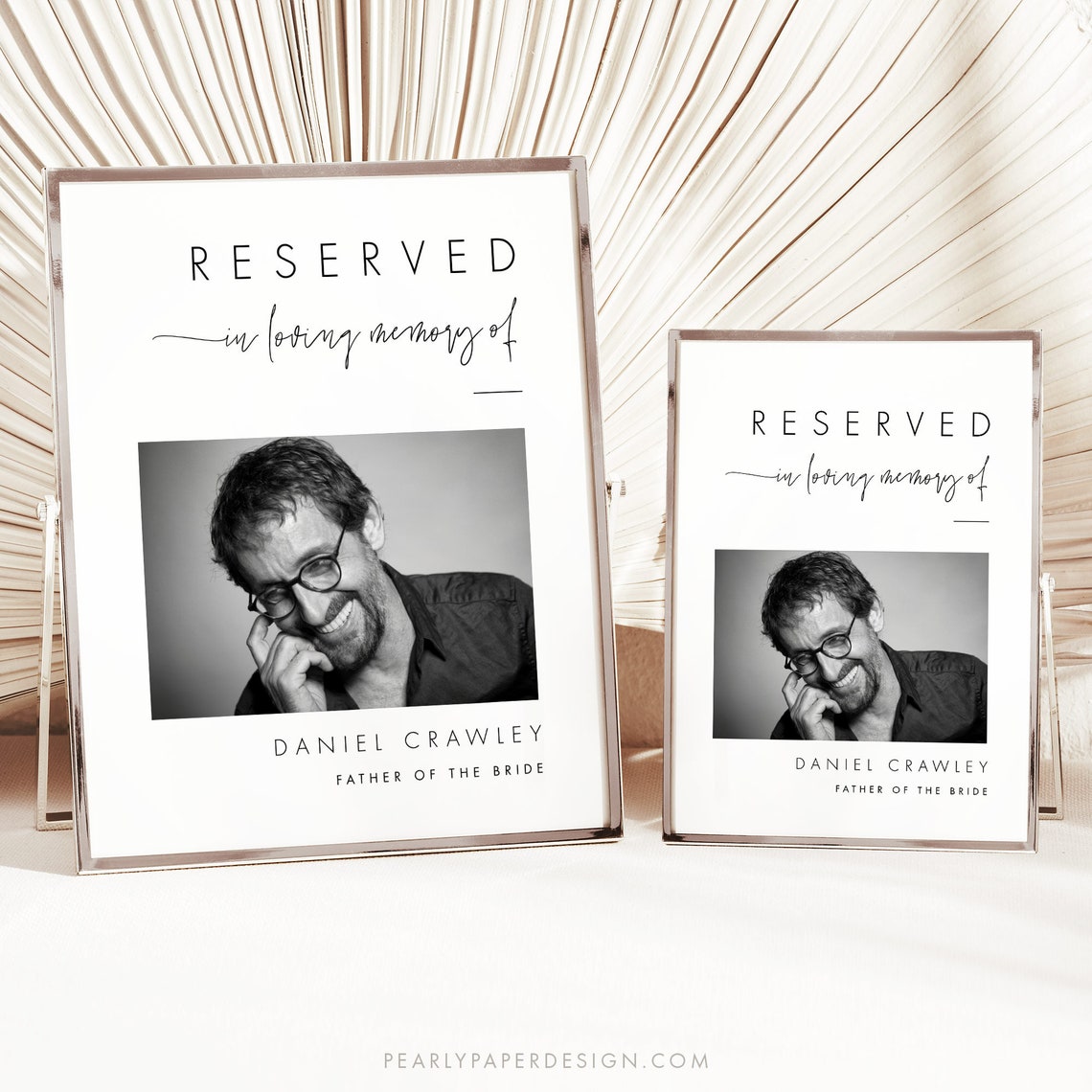 Reserved Seating Sign, in Loving Memory Sign With Photo, Reserved ...