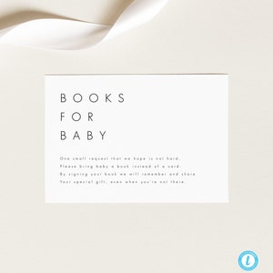 Livros minimalistas para bebê Modelos de livros para chá de bebê para download de bebê Livros modernos para bebê M21