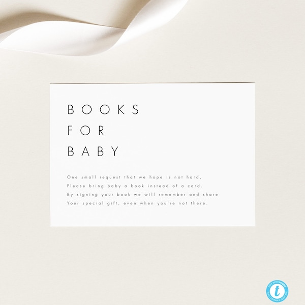 Minimalist Books for Baby Template Baby Shower Books for Baby Download Modern Books for baby M21