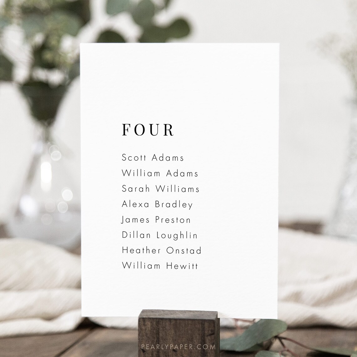 Printable Seating Cards Template for a Small Wedding Modern - Etsy
