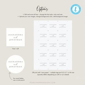 Editable Favor Tag Template, Printable Wedding Tag Label Templett ...
