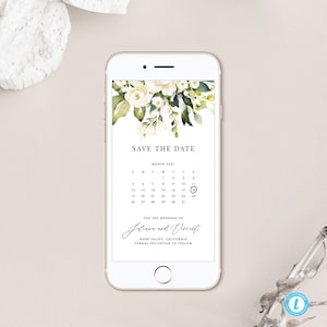 Floral Save the Date Einladung Vorlage Download Kalender Digital Evite Textnachricht Invite Templett 20