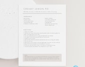 Editable recipe Template Download Recipe Page Personalized Recipe Binder Recipe Card Printable Recipe Page Template Templett #21