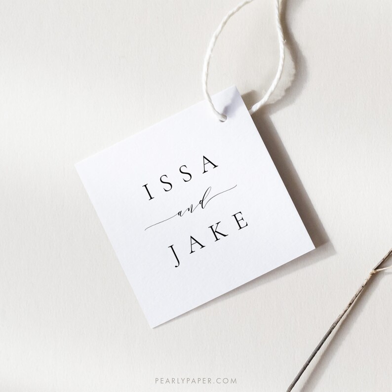 Printable Favor Tag Template Modern Wedding Tag Templett - Etsy
