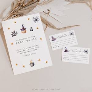 Sjabloon suggesties babynaam baby, herfst babynaam ideeën speldownload, afdrukbare babyshowergame, bewerkbare sjabloon, Templett #084