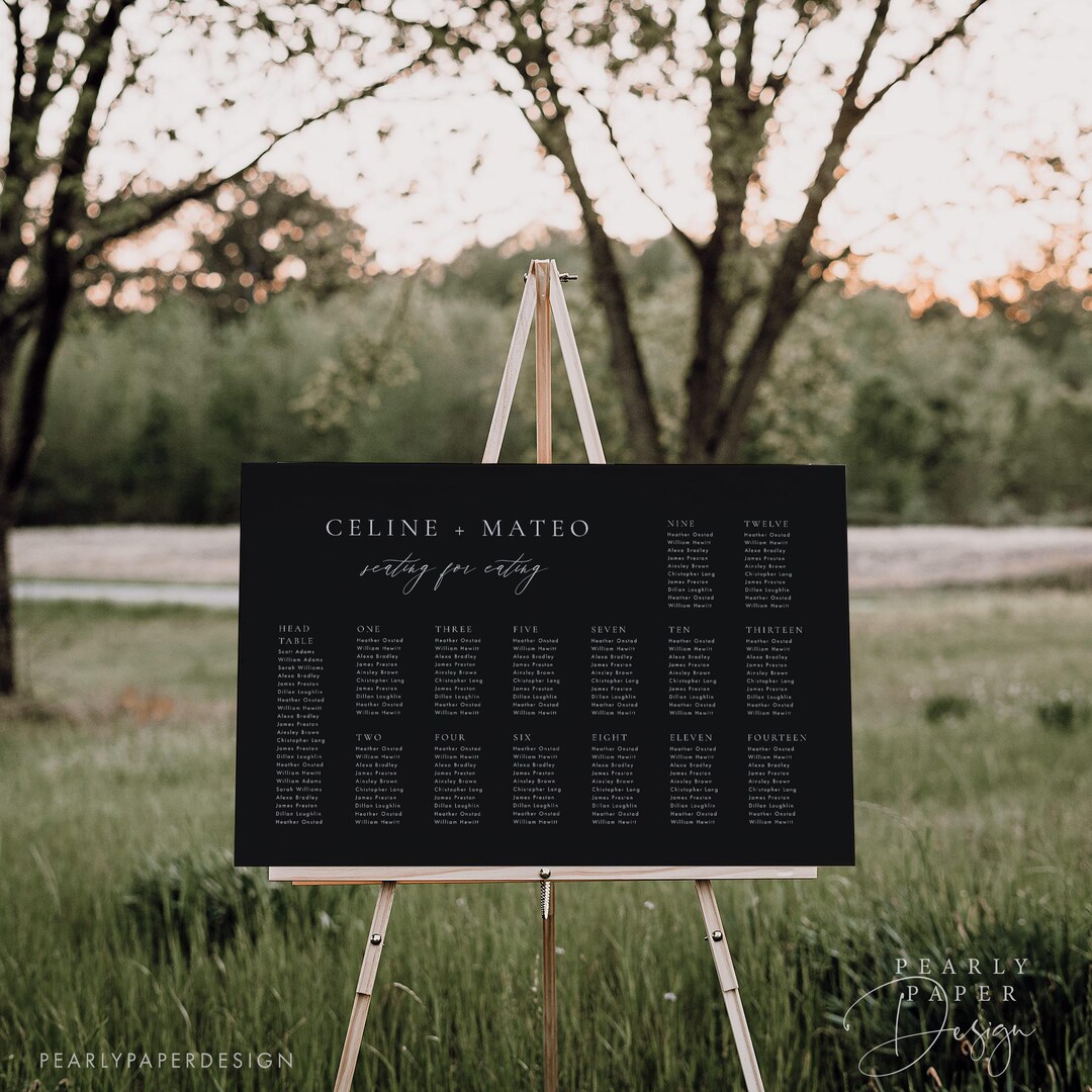 Elegant Black and White Wedding Seating Chart Ideas for Timeless Elegance