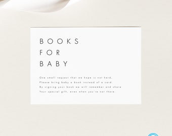 Minimalist Books for Baby Template Baby Shower Books for Baby Download Modern Books for baby M21
