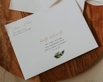 Tropical Envelope Template Download, Rustic address label Printable Wedding Envelope Templett address template #23