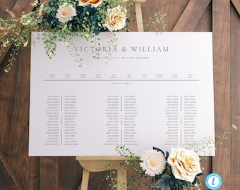 Editable Seating Chart Sign Elegant Wedding Seating Template Printable Seating Plan Seating Sign Templett Instant Download 14