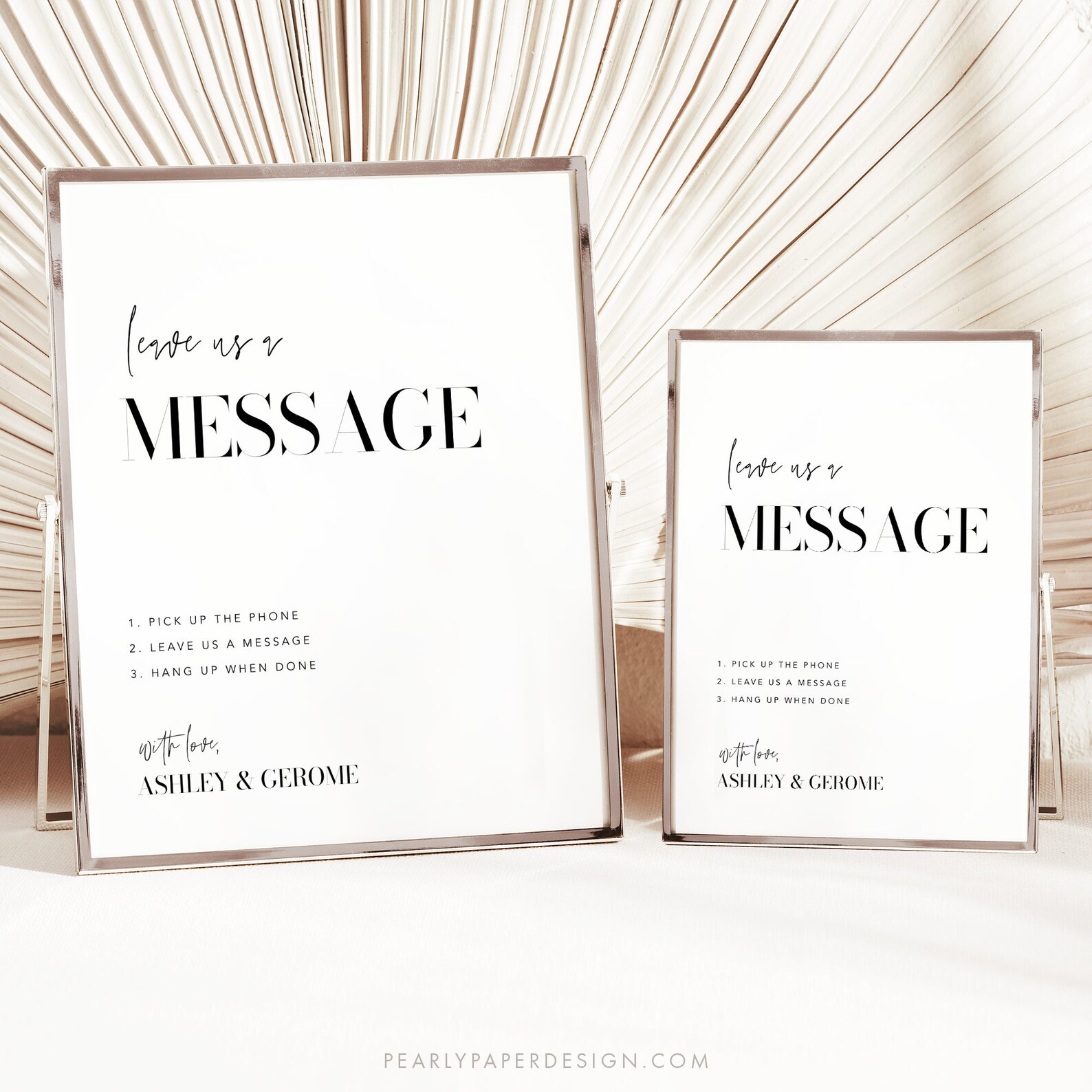 Write A Message Sign Phone Message Guest Book Sign, Audio Guestbook Sign Template, Modern ...