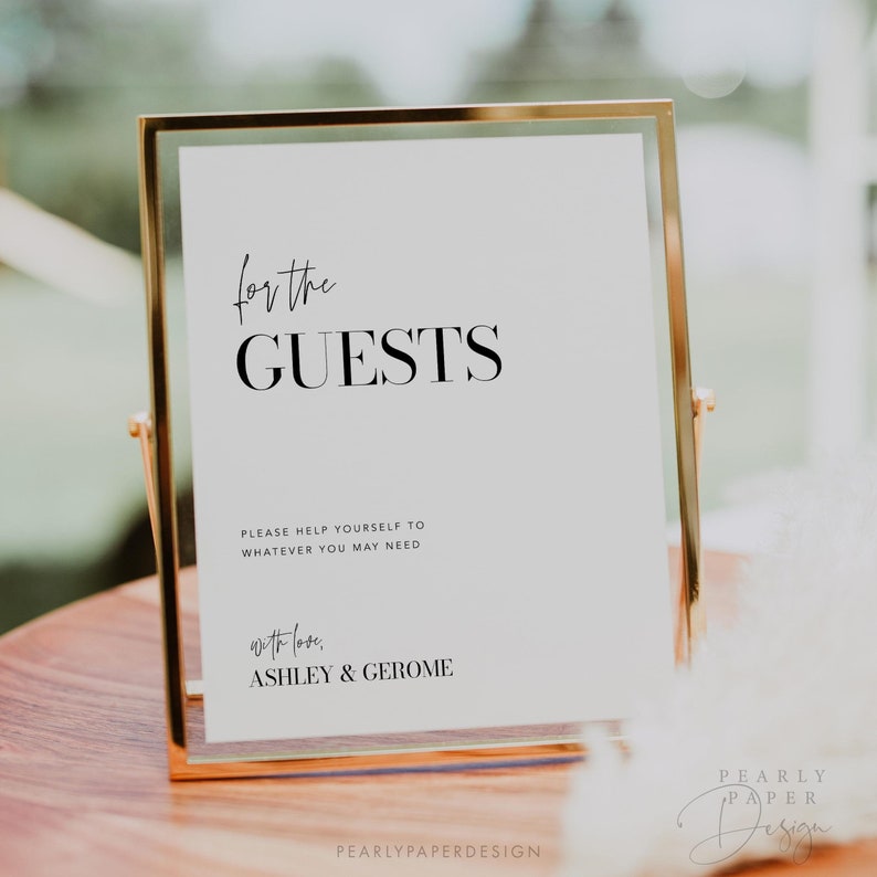Editable Wedding Restroom Sign Template, Minimalist Sign, for the ...