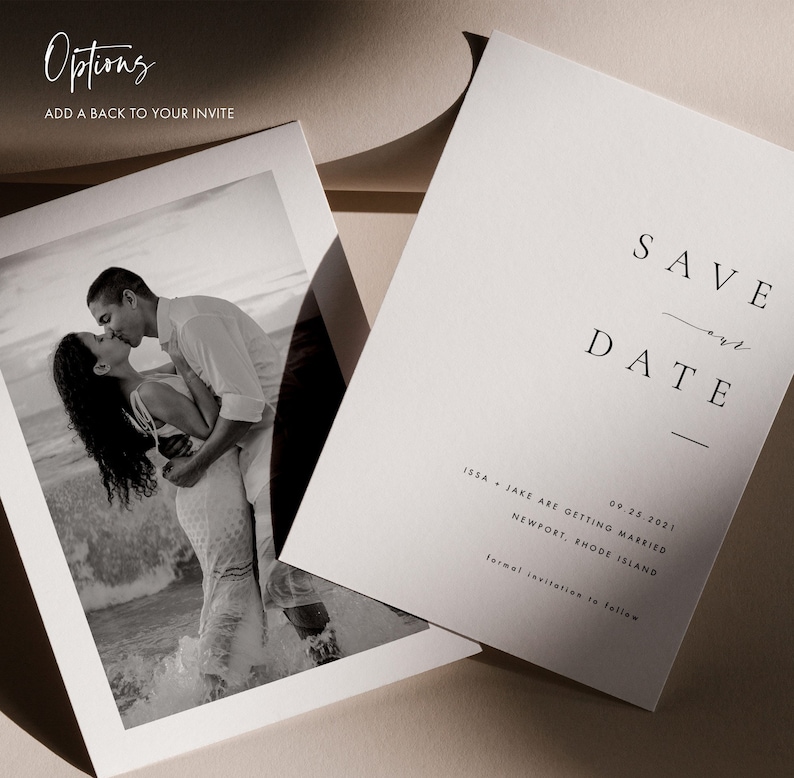 Elegant Save the Date Template Download Custom Modern Simple Save the Date Card Templett Printable Save our date invitation 36 image 5