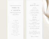 Modern Wedding Program Template Simple Ceremony Program template Simple Editable Program Printable Order of Service #32