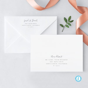 Modern Script Envelope Template Printable Wedding Envelope Templett address template DIY envelope Editable address label 16
