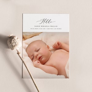 Neues Baby Ankündigung Vorlage Download Geburtsankündigung Karte Templett
