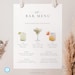 Bar Menu Template Signature Cocktails Sign Download Elegant Printable Wedding Bar Sign Modern Sign Signature Drink Sign Templett #45