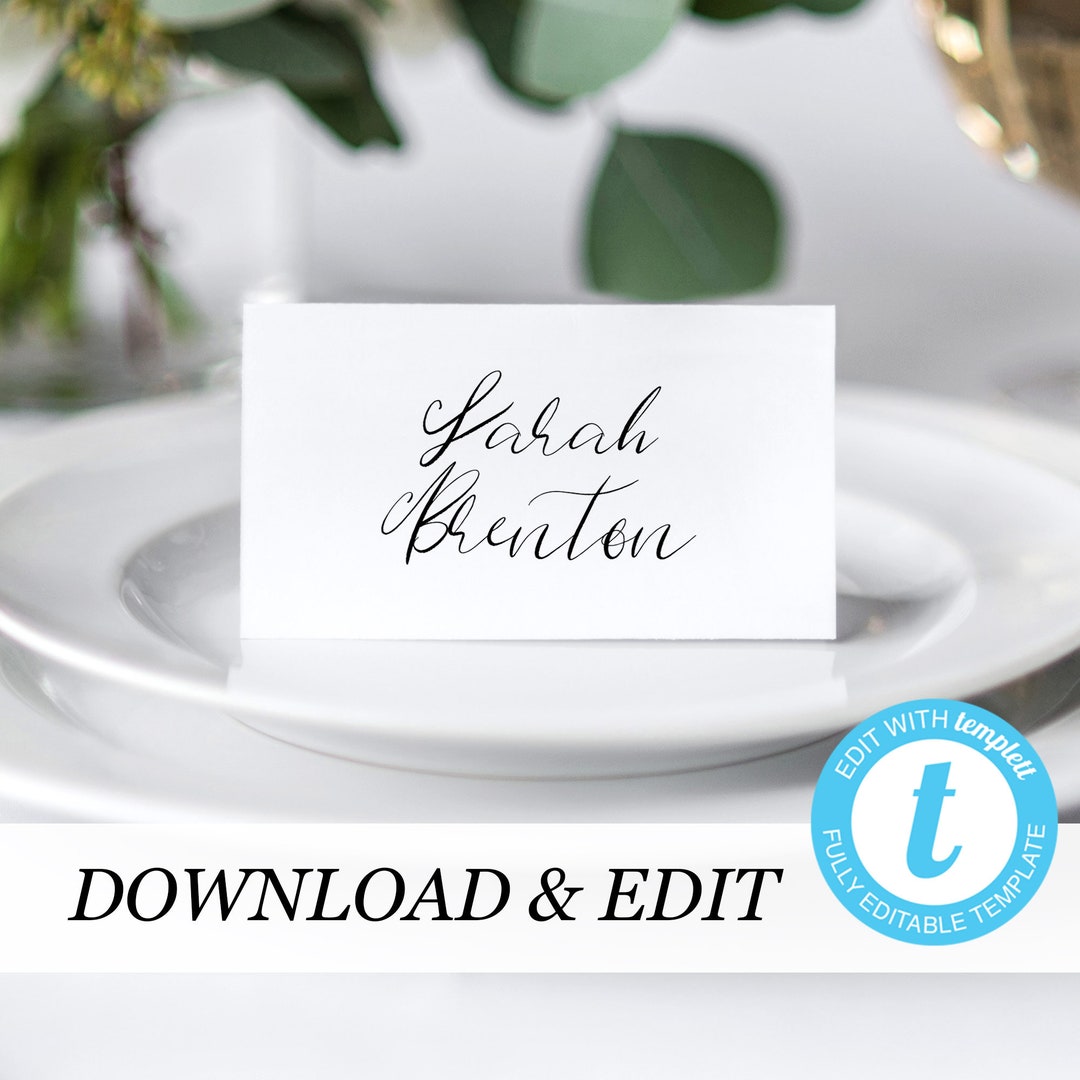 Place Card Template Printable Wedding Place Cards Wedding Place Cards