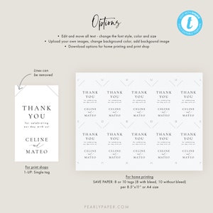 Elegant Wedding Tag Template Download Simple Minimalist Modern Tag ...