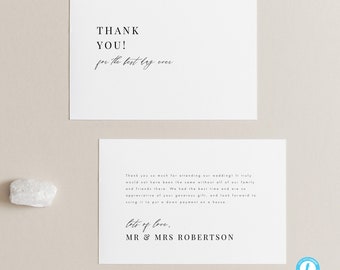 Minimalist Wedding Thank You template Download Printable thank you card Modern thank you note Editable Thank you cards 24