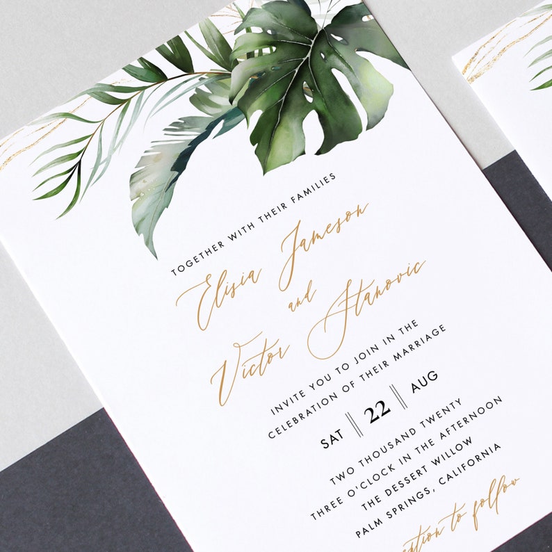 Tropical Wedding Invite Invitation Templett Template download Hawaiian Wedding Tropical Wedding Invite Tropical Invitation 23 bild 4