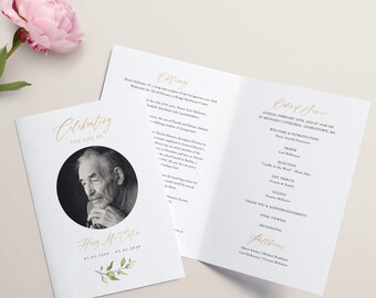 Funeral program template Download Rustic Foldable Funeral Template Memorial Program Templett #FM18