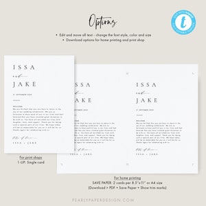 Elegant Wedding Day Timeline Card Template Modern Minimalist Wedding Itinerary Editable Order of Events Wedding schedule Wedding Icons 36 image 4