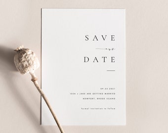 Elegant Save the Date Template Download Custom Modern Simple Save the Date Card Templett Printable Save our date invitation #36