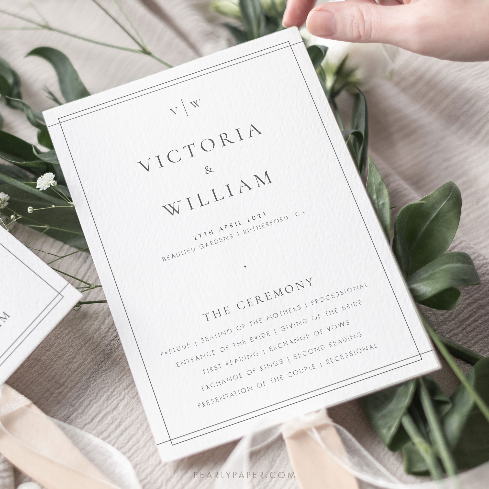 Printable Wedding Ceremony Program Fan Template Download Etsy Printable Wedding Ceremony Program Fan Template Download Etsy