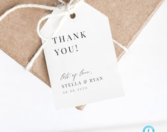 Minimalist Wedding Tag Template Download Modern Tag Templett Favor Tag Template Printable Tag Gift Tag Favor label 24