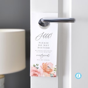 Floral Door Hanger Template Download Wedding Door Hanger Rustic Do not Disturb tag Printable Door Tag Rustic Welcome Bag Templett 17