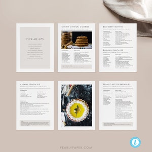 Personalized recipe Template Download Recipe Bundle Editable Recipe Binder Recipe Card Printable Recipe Page Template Templett #21