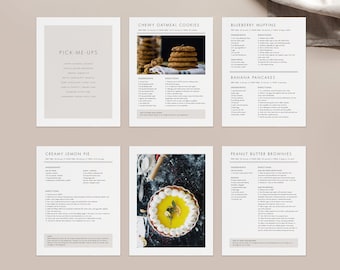 Personalized recipe Template Download Recipe Bundle Editable Recipe Binder Recipe Card Printable Recipe Page Template Templett #21