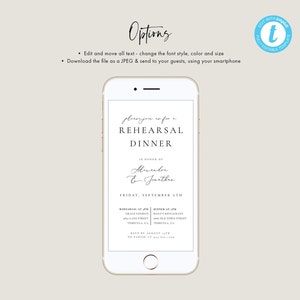 Rehearsal Dinner Evite Template Download Digital Rehearsal Dinner Invite Electronic Invitation Templett 10 image 3