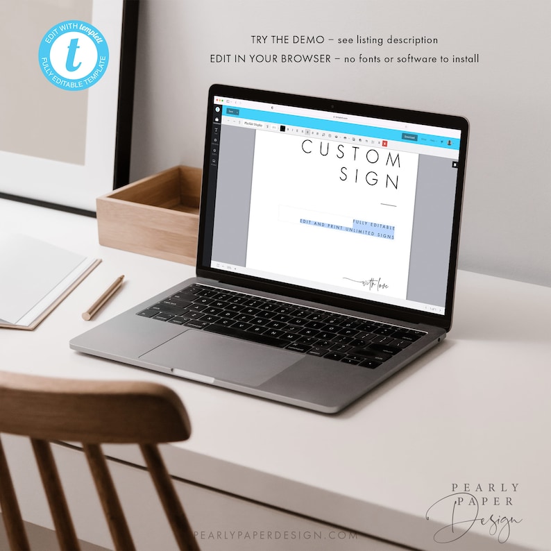 Customize Printable Sign Printable Custom Sign Template Modern Wedding Sign Printable Editable ...