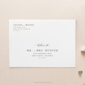 Printable Envelope Template Printable Wedding Envelope | Etsy