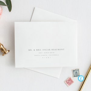 Minimal Wedding Envelope Template, Printable Modern Wedding