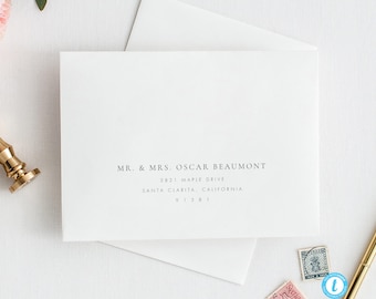 Elegant Envelope Template Printable Wedding Envelope Templett address template Instant Download, DIY envelope Editable address label 14