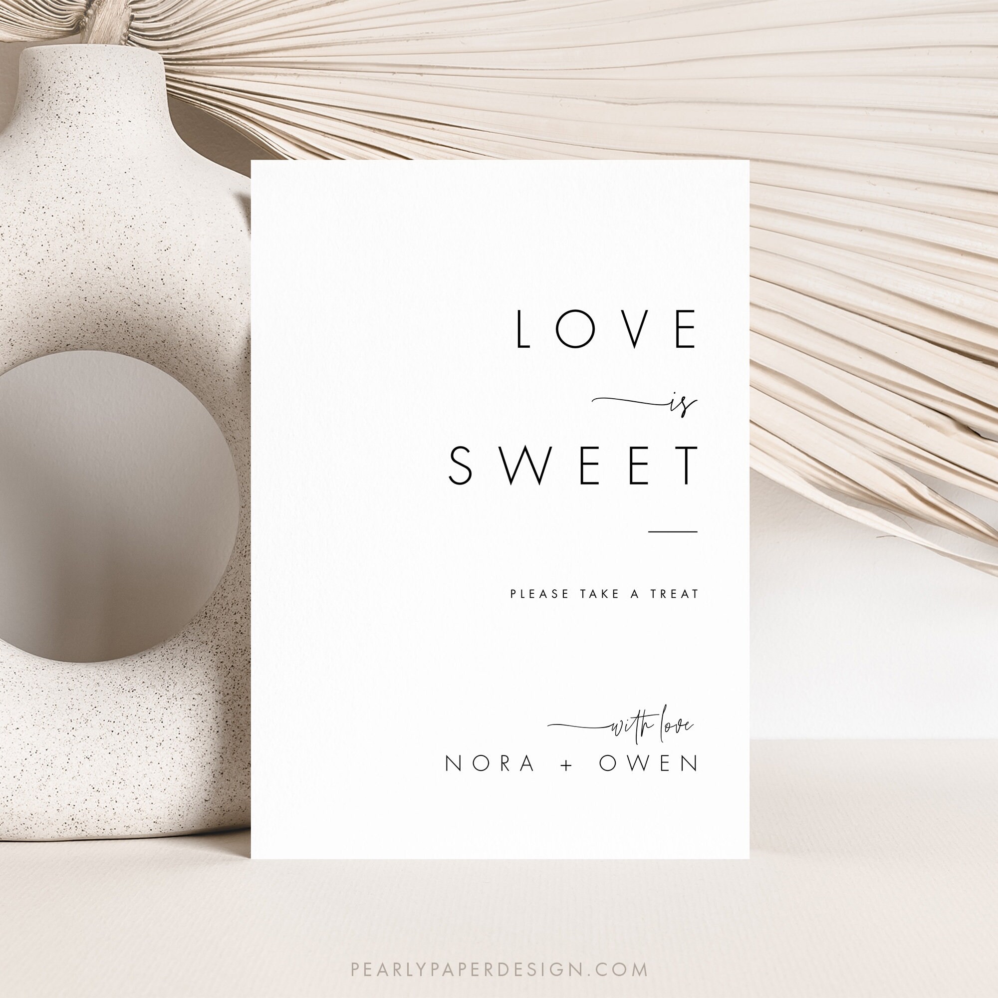 Very Sweet Sign Love is Sweet Sign Template, Dessert Table Sign, Minimalist Wedding ...