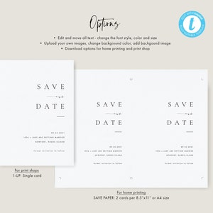 Elegant Save the Date Template Download Custom Modern Simple Save the Date Card Templett Printable Save our date invitation 36 image 4