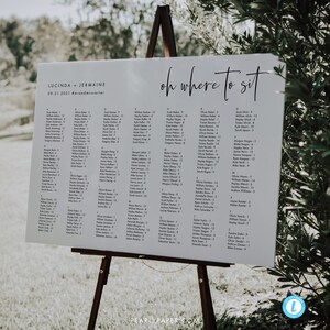 Alphabetical seating chart template Download Minimalist Seating Alphabetized Printable Seating Plan Editable Sign Templett #43
