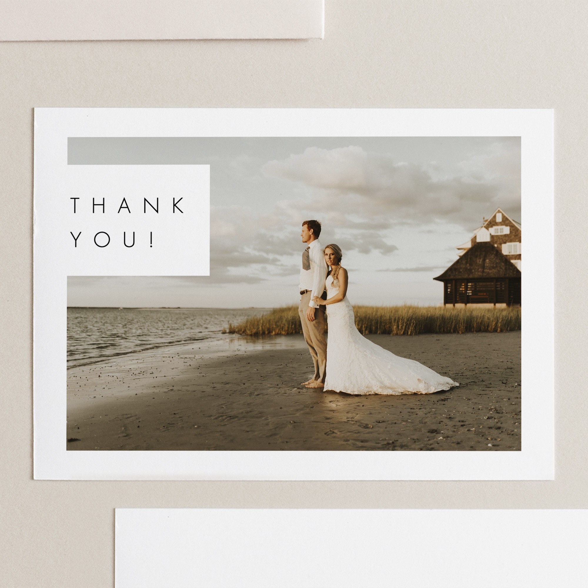 Minimalist Thank You Card Template Download Printable Modern Wedding ...