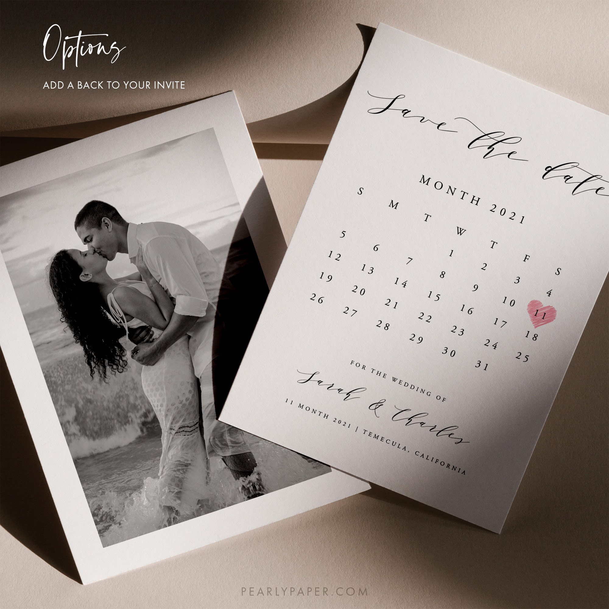 Printable Calendar Save the Date Template Printable Save Our | Etsy