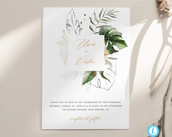 Destination Wedding Invitation Template Tropical Wedding Invite Beach Wedding Invitation Template Tropical Invitation Templett 23