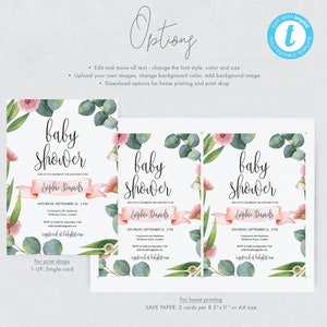 Printable Baby Shower Set Invitation Template Download Baby Shower ...