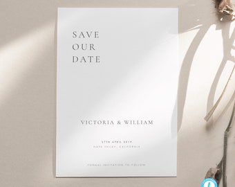 Modern Save the Date Template Download Custom Save the Date Card Templett Printable Save our date invitation 14